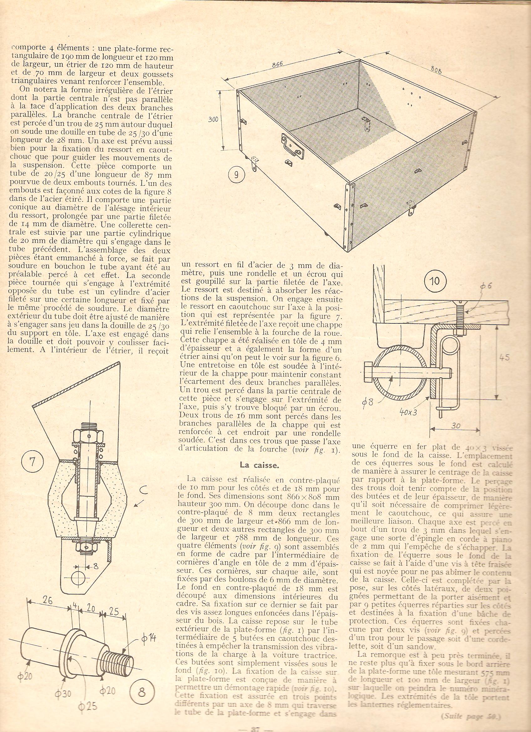 remorque monoroue page 37 système D 1963