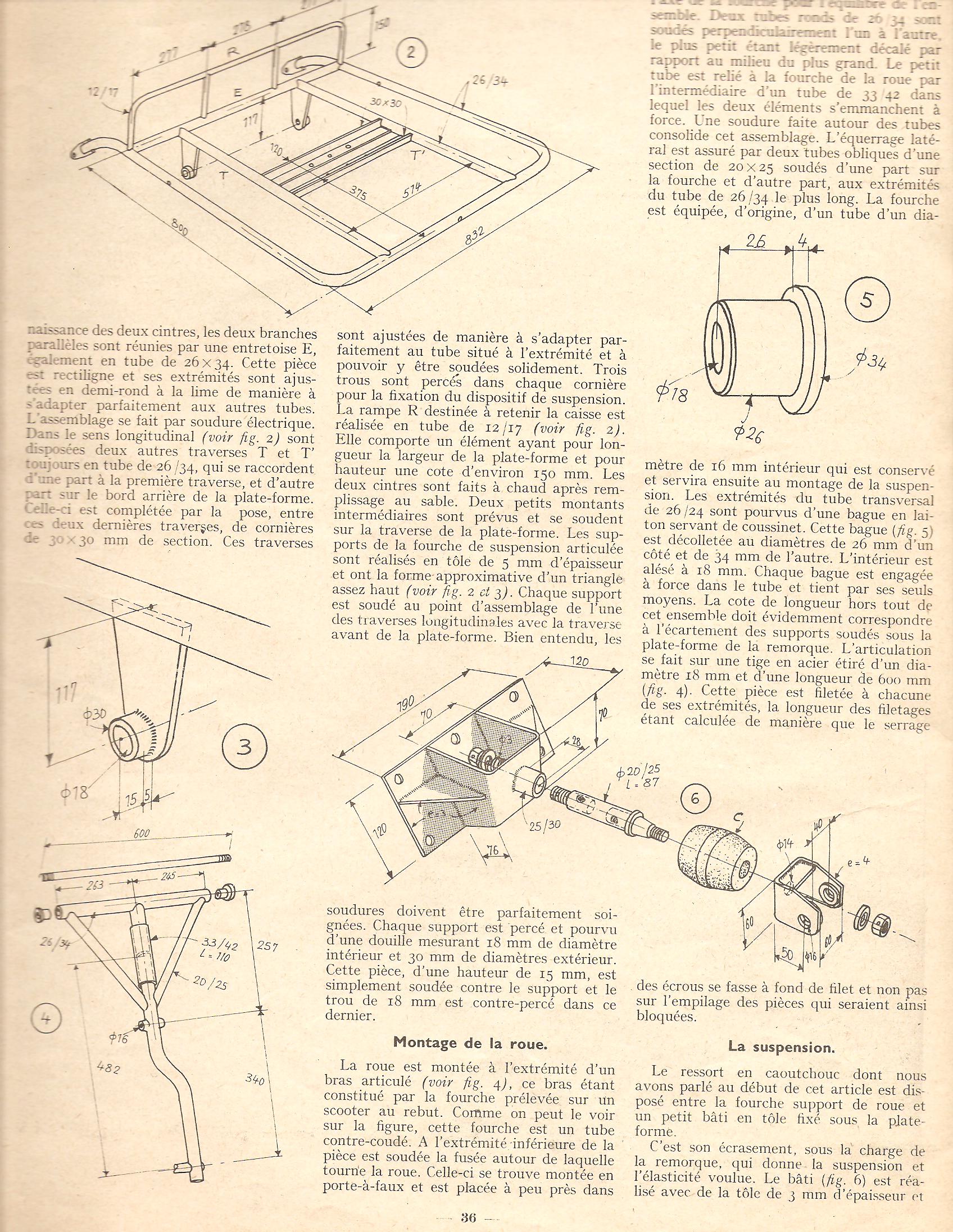 remorque monoroue page 36 système D 1963
